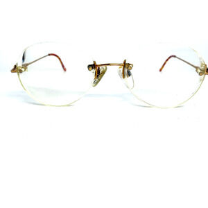 Silhouette Titan Eyeglasses Rimless Oval Gold‎ Light FRAMES ONLY Titanium H19535